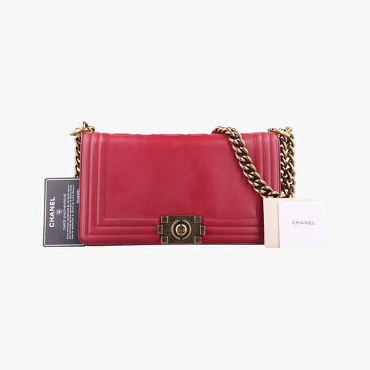 Chanel Boy Red Leather