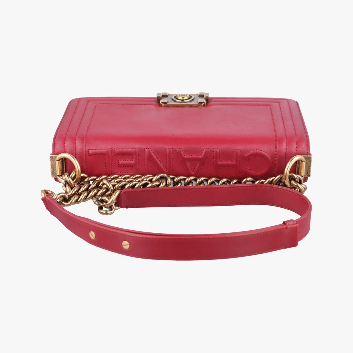 Chanel Boy Red Leather — view 8