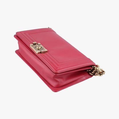 Chanel Boy Red Leather — view 4