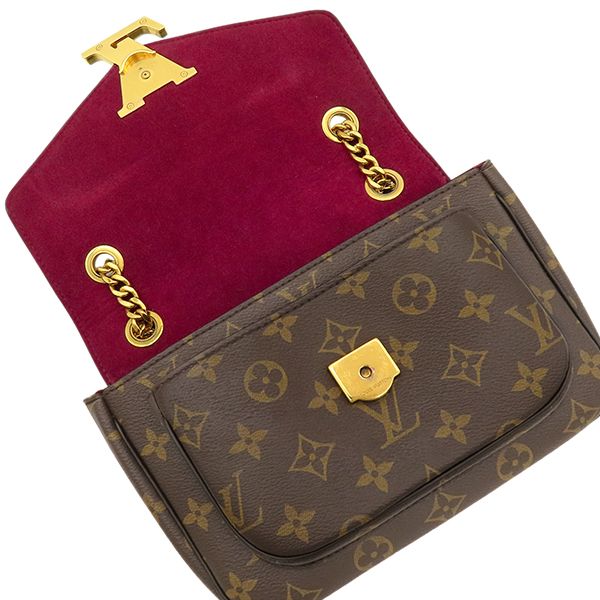 Louis Vuitton Shoulder Bag Passy Monogram Canvas Leather Gold Brown Bordeaux — view 8