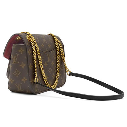 Louis Vuitton Shoulder Bag Passy Monogram Canvas Leather Gold Brown Bordeaux — view 2