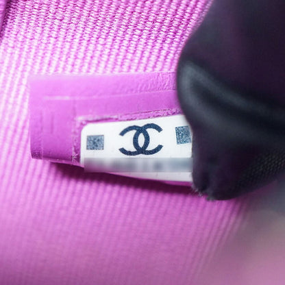 Chanel Chain Shoulder Bag Years Tweed Pink Purple Gold — view 8