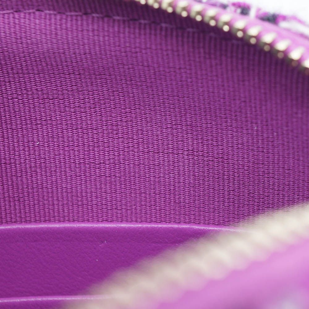 Chanel Chain Shoulder Bag Years Tweed Pink Purple Gold — view 6