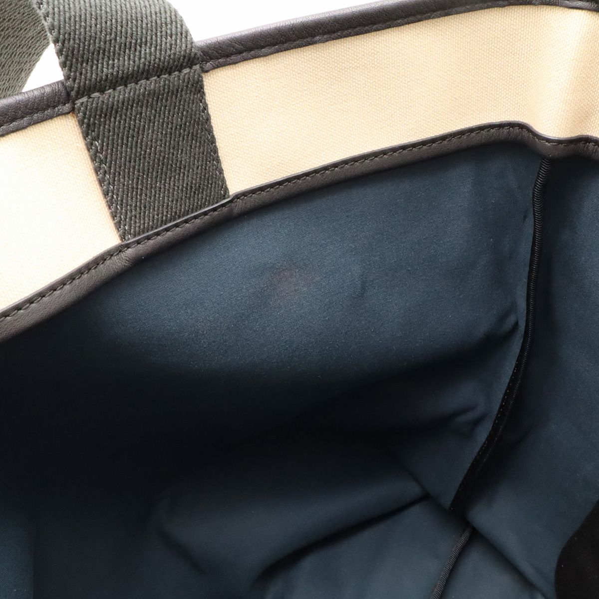 Loewe Logo Tote Shoulder Bag Canvas Leather Natural Black — view 7