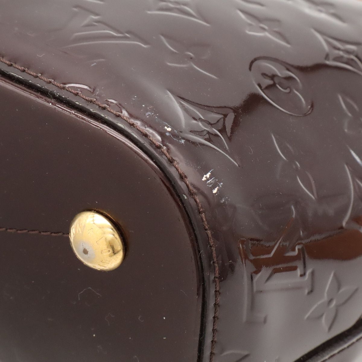 Louis Vuitton Monogram Vernis Montebello MM Handbag Patent Leather Amarante — view 3