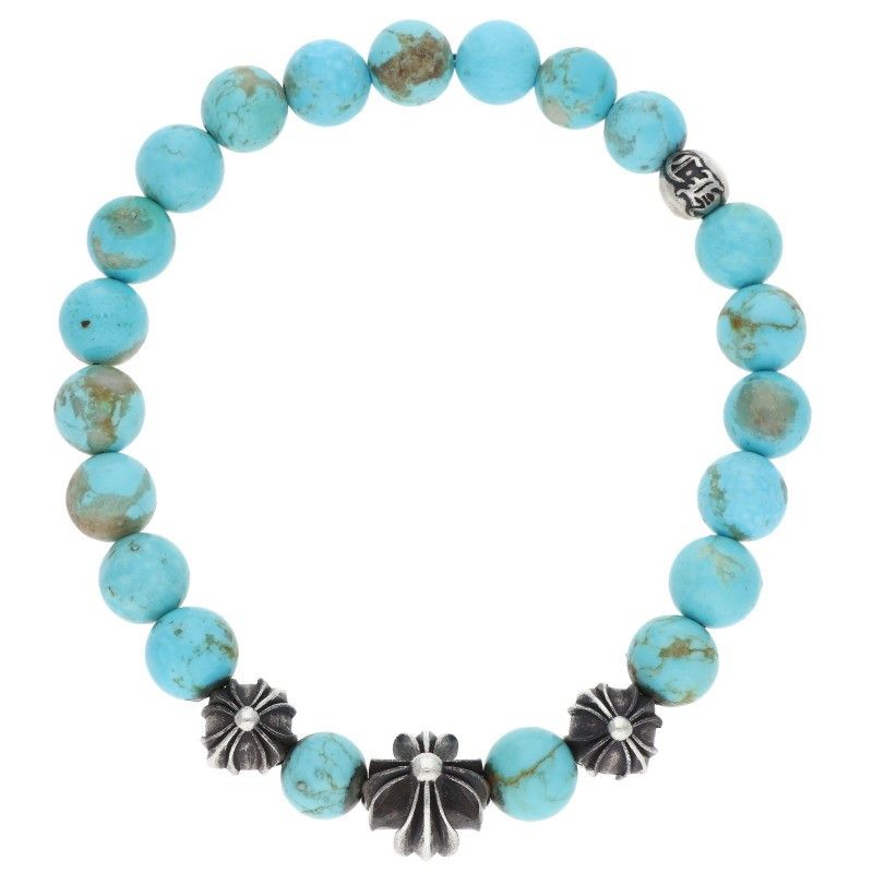Chrome Hearts 8 Bead Bracelet 8 Turquoise