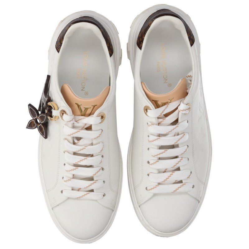 Louis Vuitton Time Out Line Monogram Lambskin Charm Low-Top Sneakers — view 4