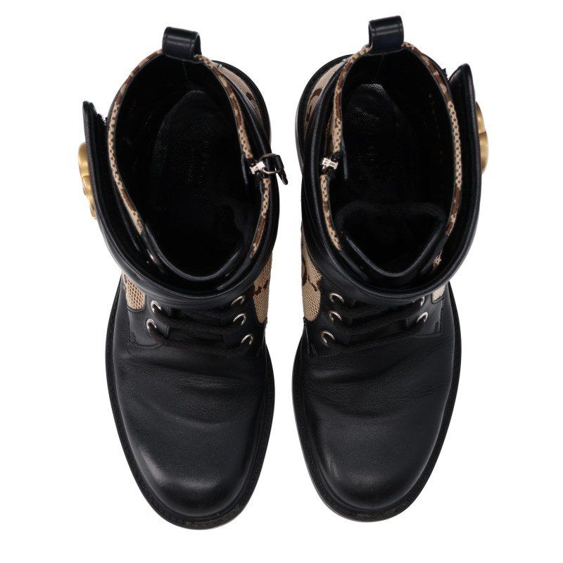 Gucci Jumbo GG Marmont Side Zip Boots — view 4