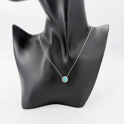 Tiffany & Co Necklace T Two Pendant Adjustable 18K White Gold Turquoise — view 3