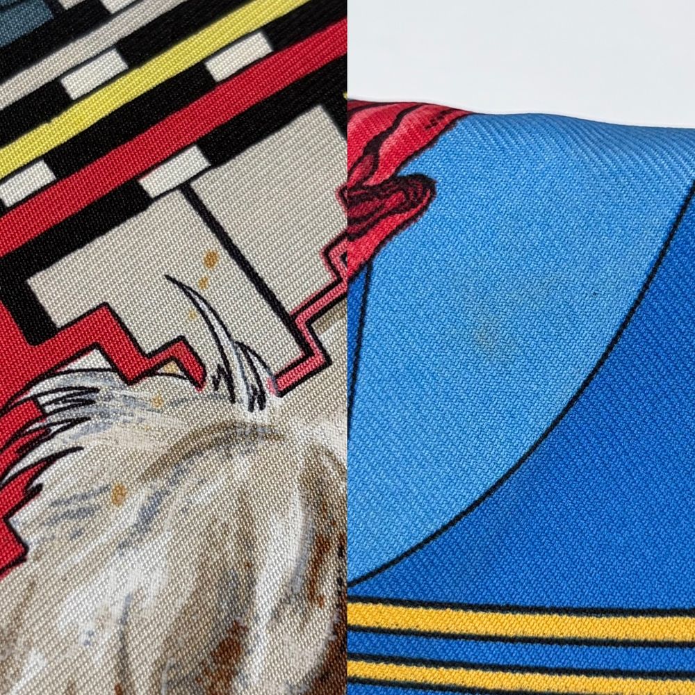 Hermes Scarf Carre 90 Kachinas Ethnic Items Silk Blue Multicolor — view 5