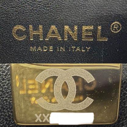 Chanel Shoulder Bag Quilted Boy CC Logo Crossbody Caviar Leather Black Gold — view 5