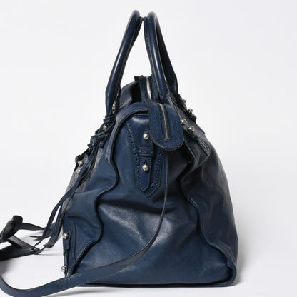 Balenciaga Riva City Liberty 2-Way Shoulder Bag Perforated Silver — view 4