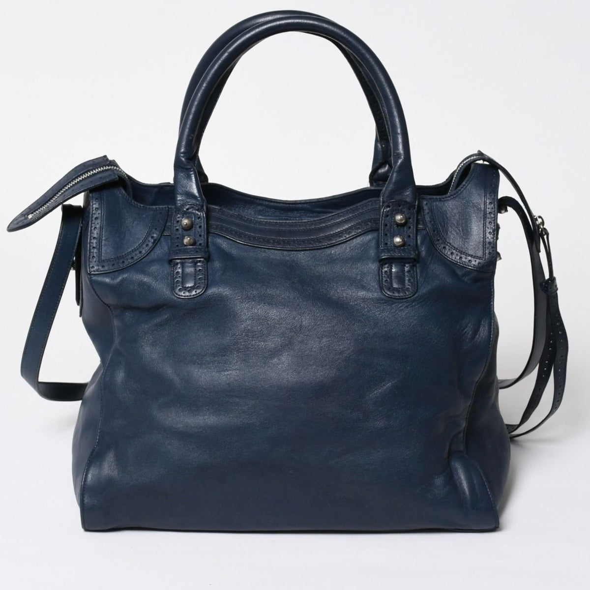 Balenciaga Riva City Liberty 2-Way Shoulder Bag Perforated Silver — view 2