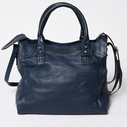 Balenciaga Riva City Liberty 2-Way Shoulder Bag Perforated Silver — view 2