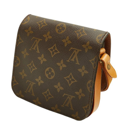 Louis Vuitton Monogram Mini Cartouchiere Crossbody Shoulder Bag Brown Leather — view 2