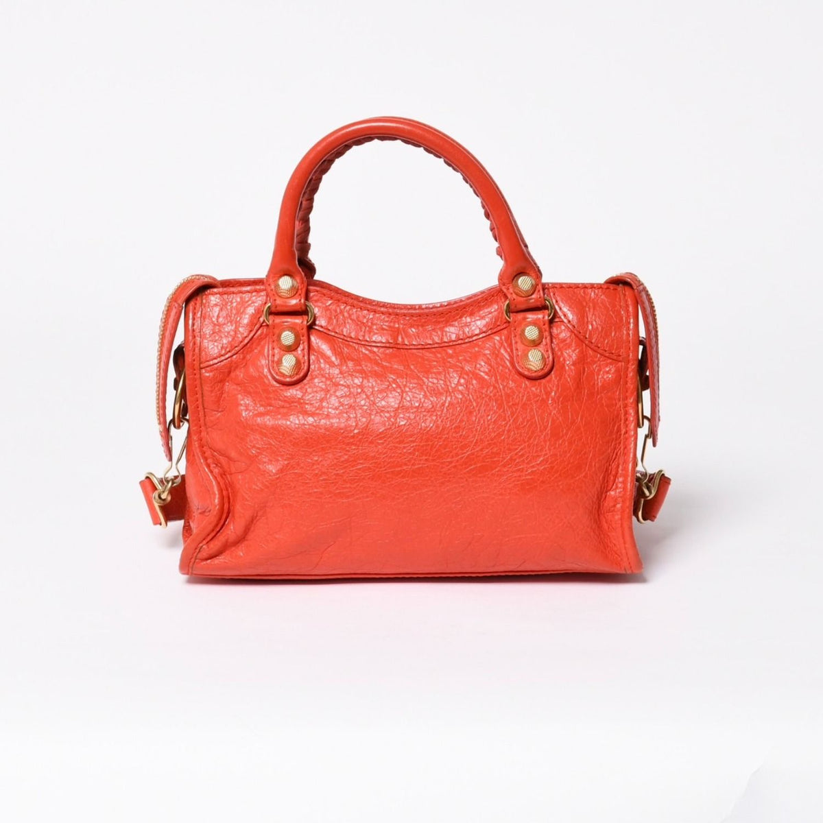 Balenciaga Le City Mini 2-Way Shoulder Bag Orange Gold — view 2