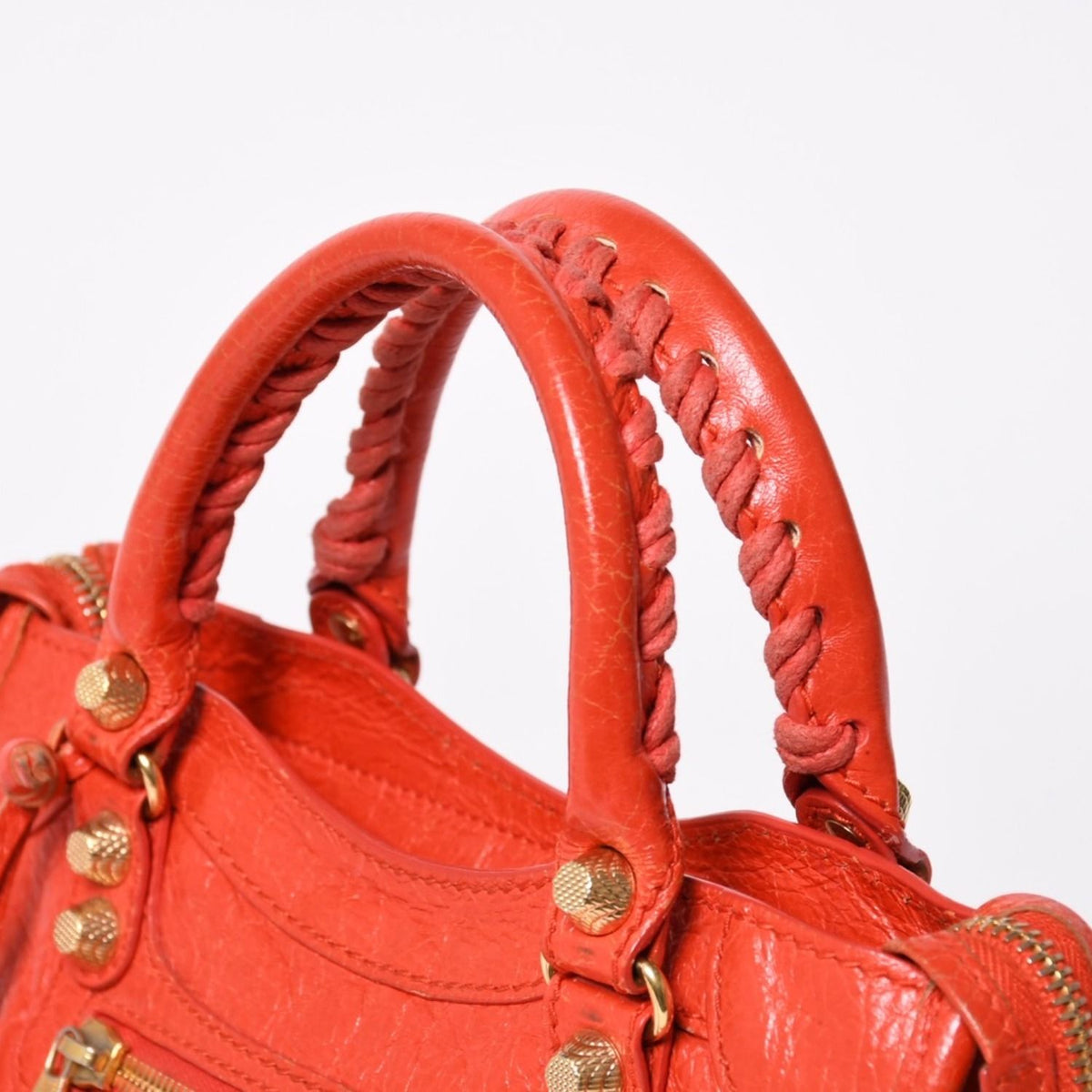 Balenciaga Le City Mini 2-Way Shoulder Bag Orange Gold — view 5