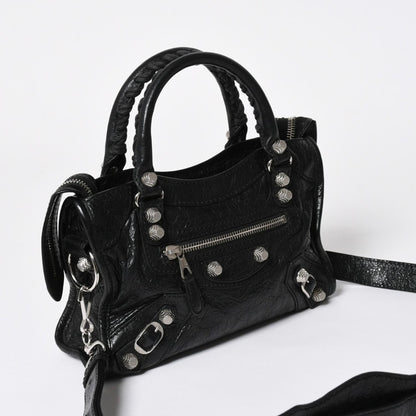 Balenciaga Classic Mini City 2-Way Handbag Black — view 3