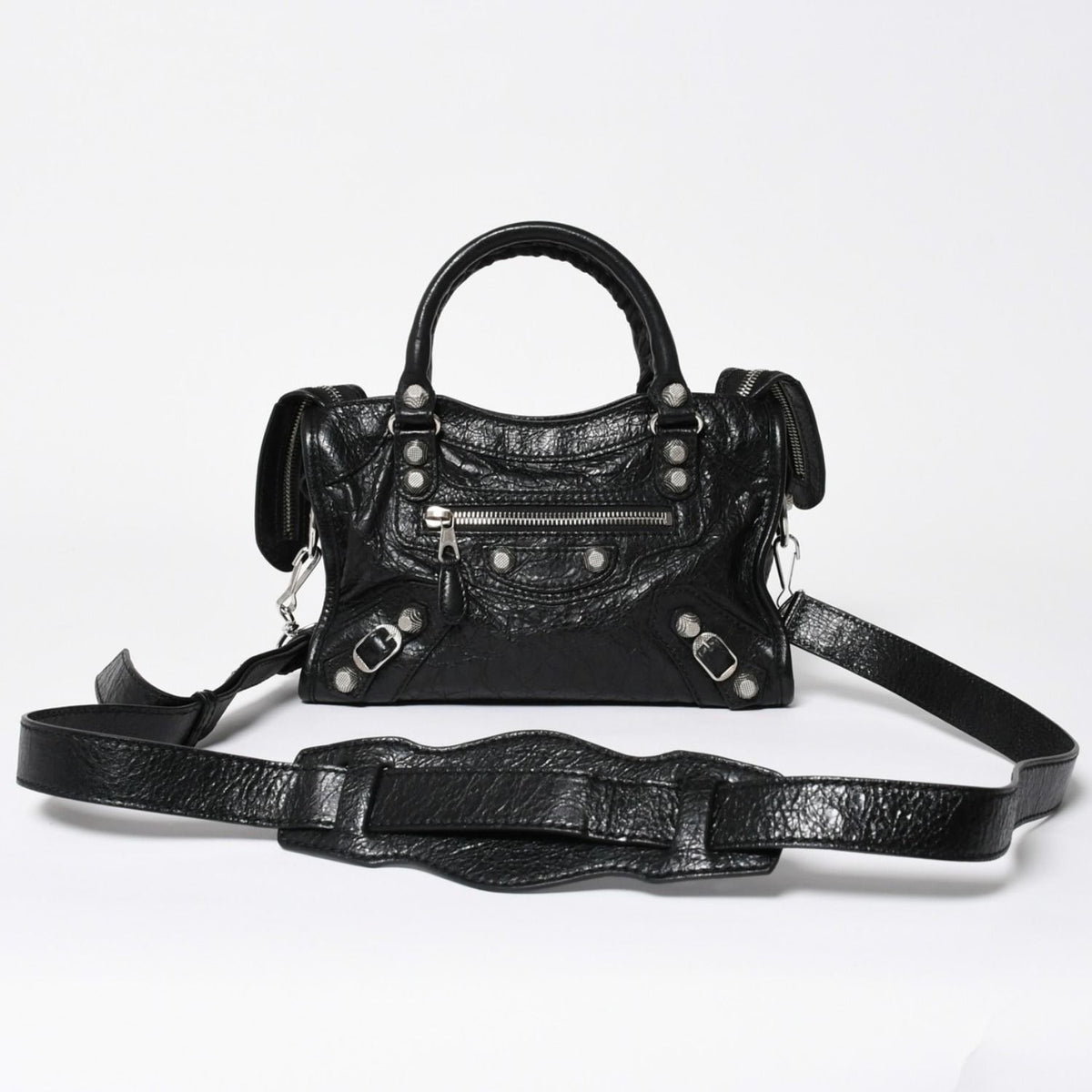Balenciaga Classic Mini City 2-Way Handbag Black