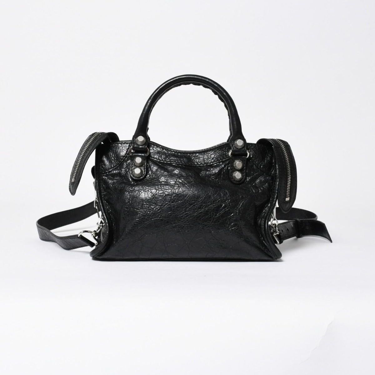 Balenciaga Classic Mini City 2-Way Handbag Black — view 2