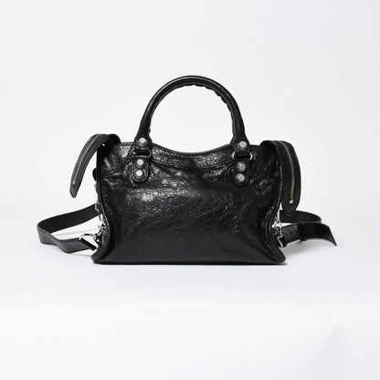 Balenciaga Classic Mini City 2-Way Handbag Black — view 2