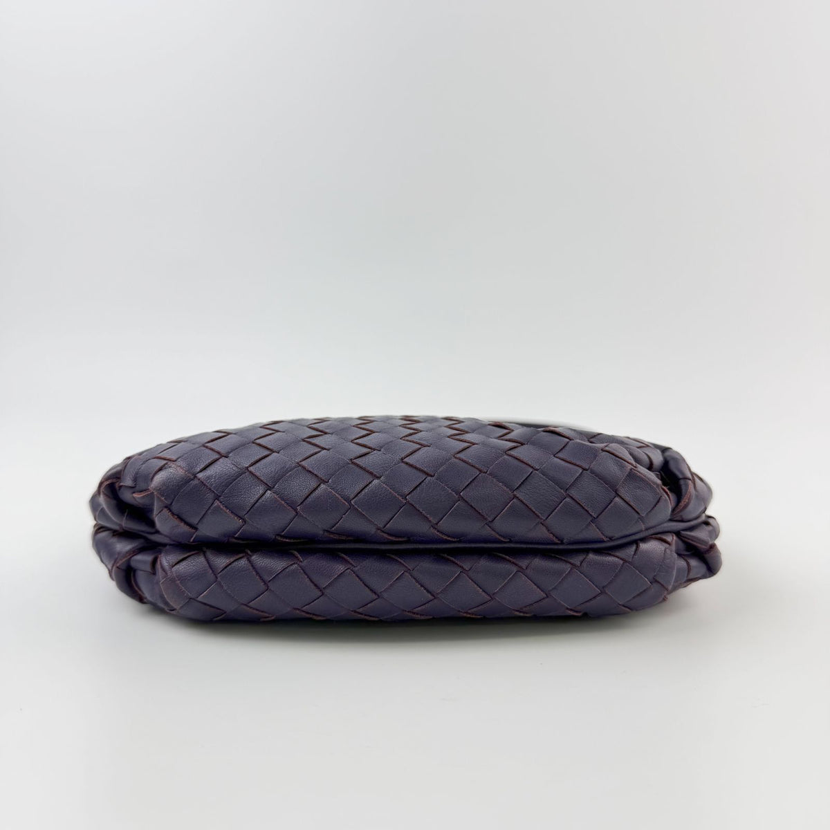 Bottega Veneta Intrecciato Mini Shoulder Bag Leather Purple Gold Vintage — view 8