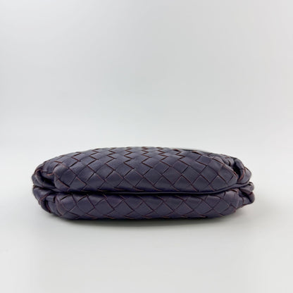 Bottega Veneta Intrecciato Mini Shoulder Bag Leather Purple Gold Vintage — view 8