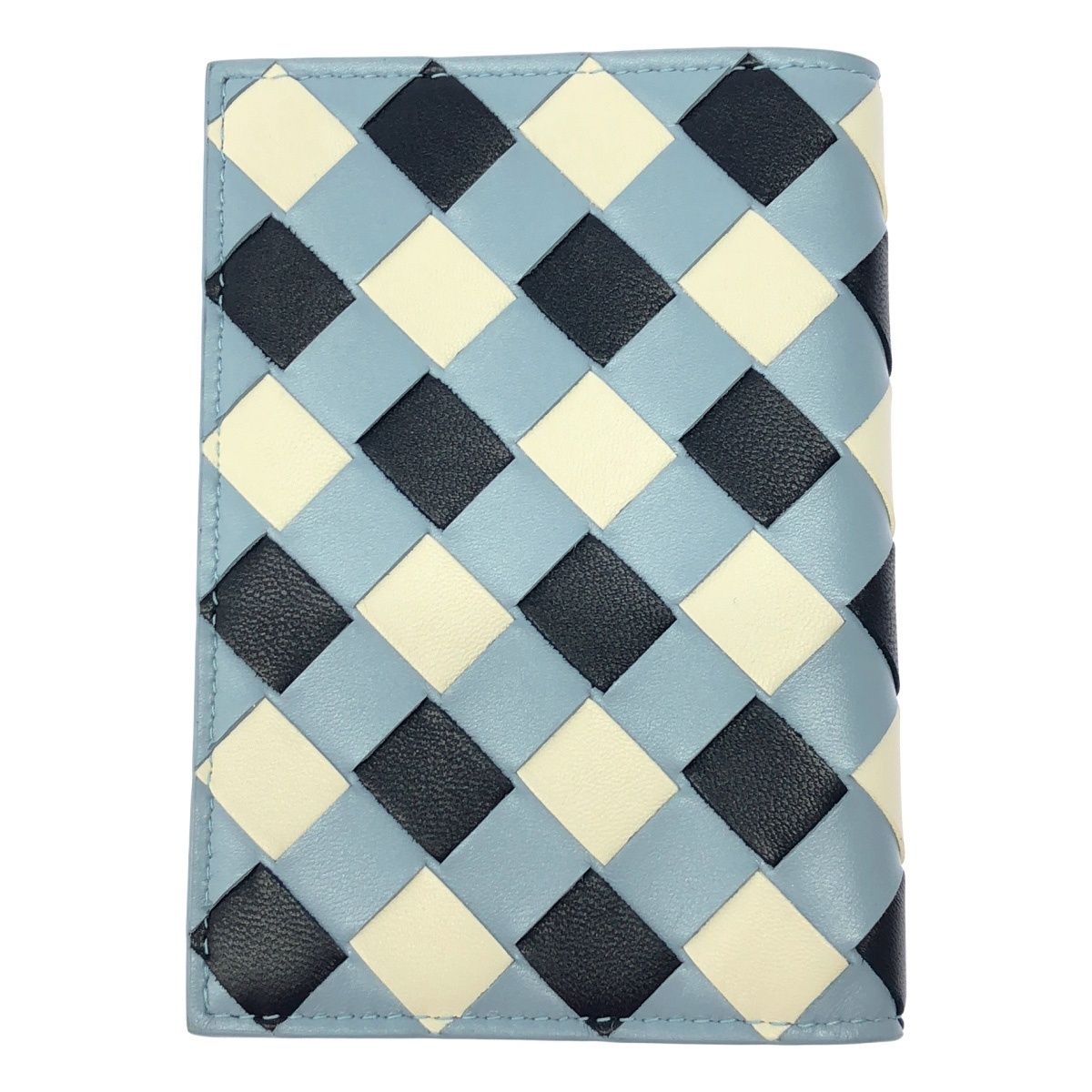 Bottega Veneta Intrecciato Leather Pass Case Blue — view 2