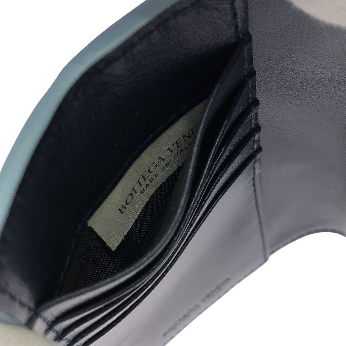Bottega Veneta Intrecciato Leather Pass Case Blue — view 5