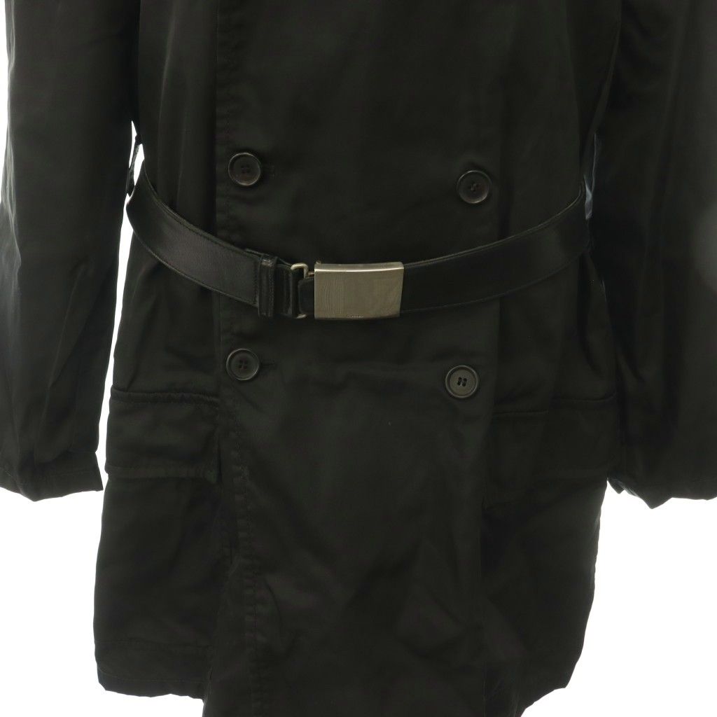 Prada Archive Nylon Trench Coat Long Black AD L — view 5