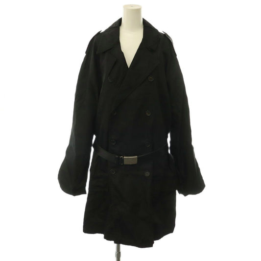 Prada Archive Nylon Trench Coat Long Black AD L