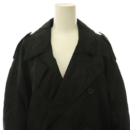 Prada Archive Nylon Trench Coat Long Black AD L — view 6