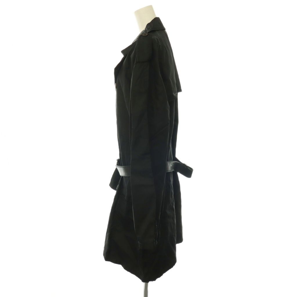 Prada Archive Nylon Trench Coat Long Black AD L — view 3