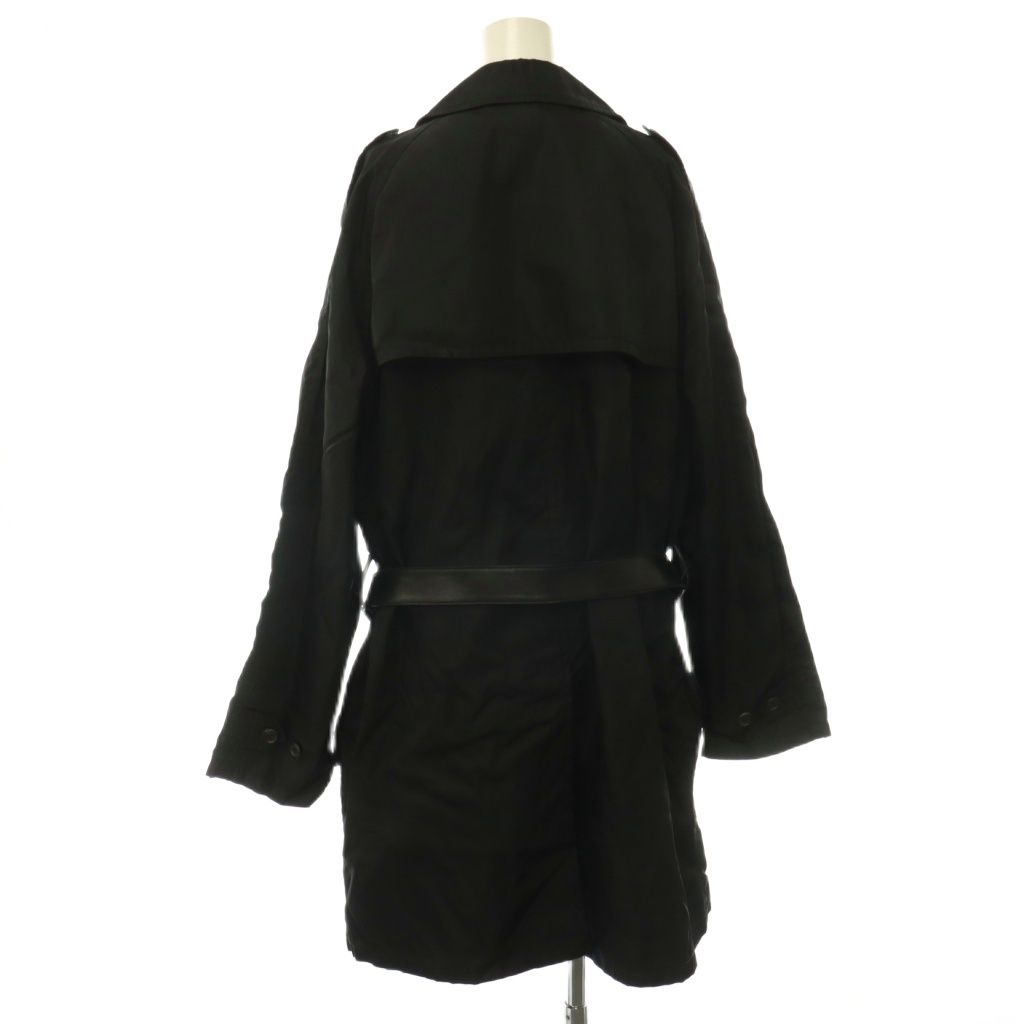 Prada Archive Nylon Trench Coat Long Black AD L — view 2