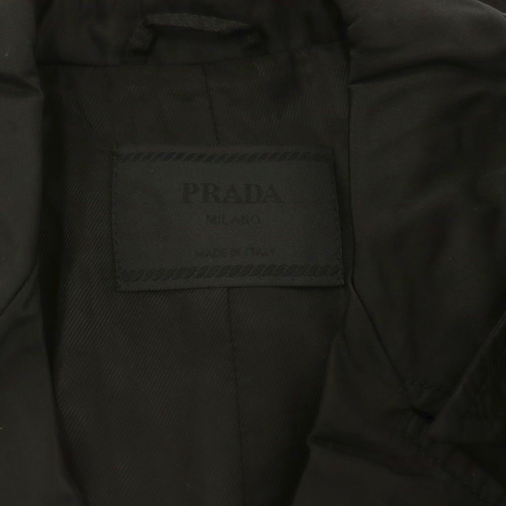 Prada Archive Nylon Trench Coat Long Black AD L — view 7