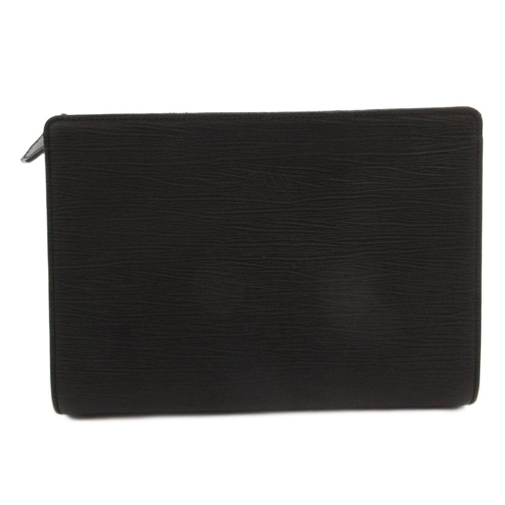 Versace Gianni Clutch Leather Strap Logo Black