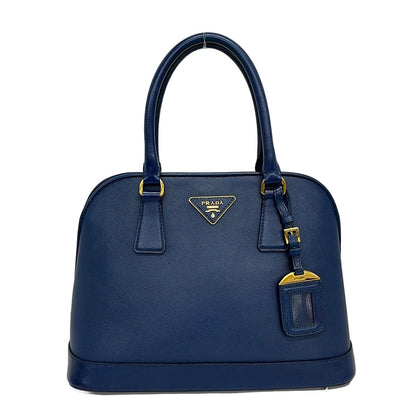 Prada Tote Bag Navy Leather