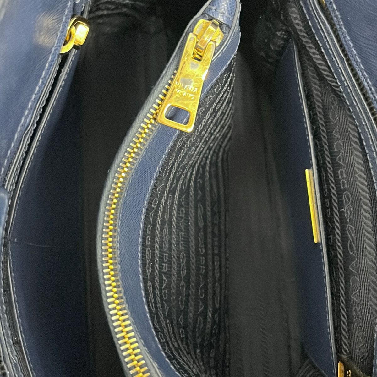 Prada Tote Bag Navy Leather — view 7