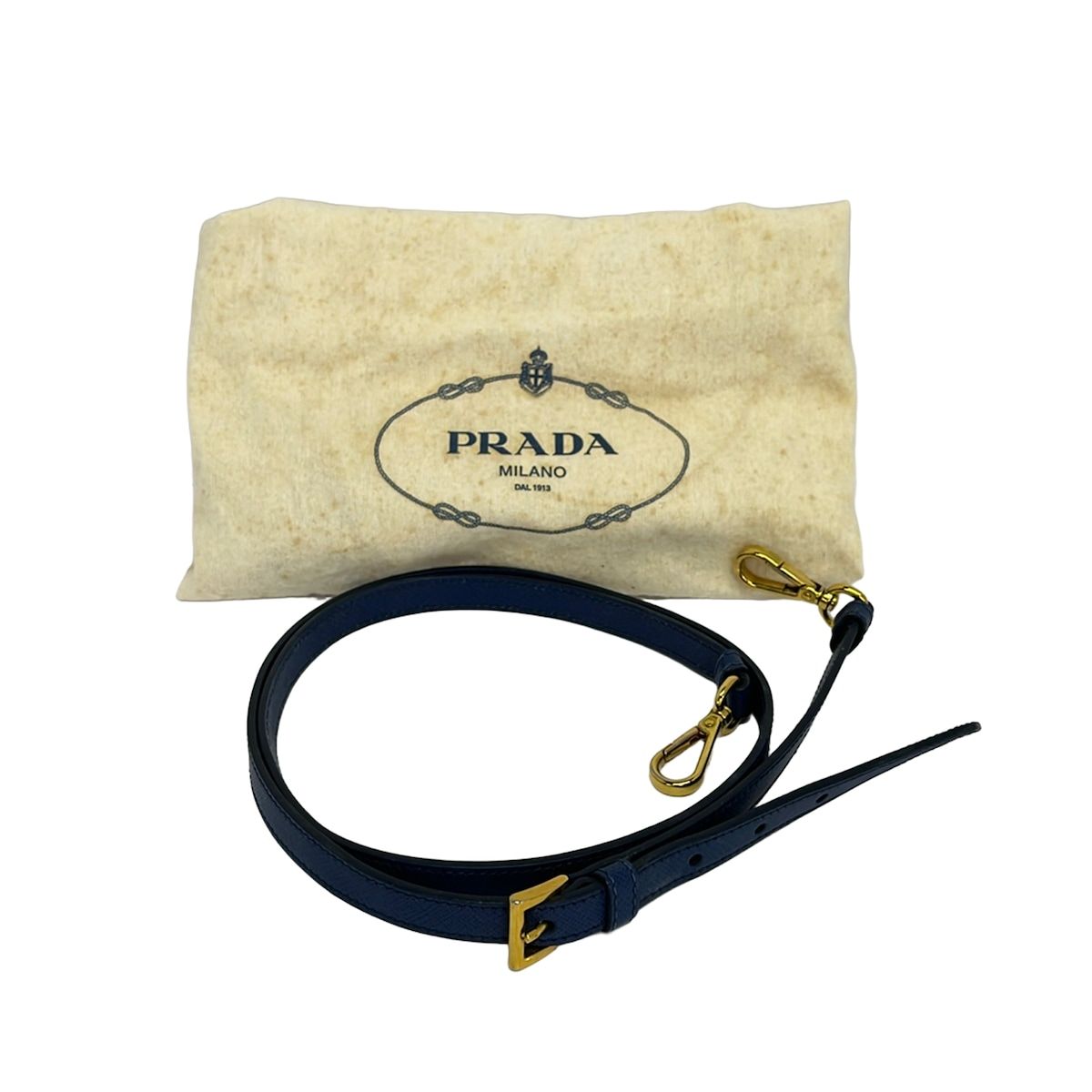 Prada Tote Bag Navy Leather — view 8
