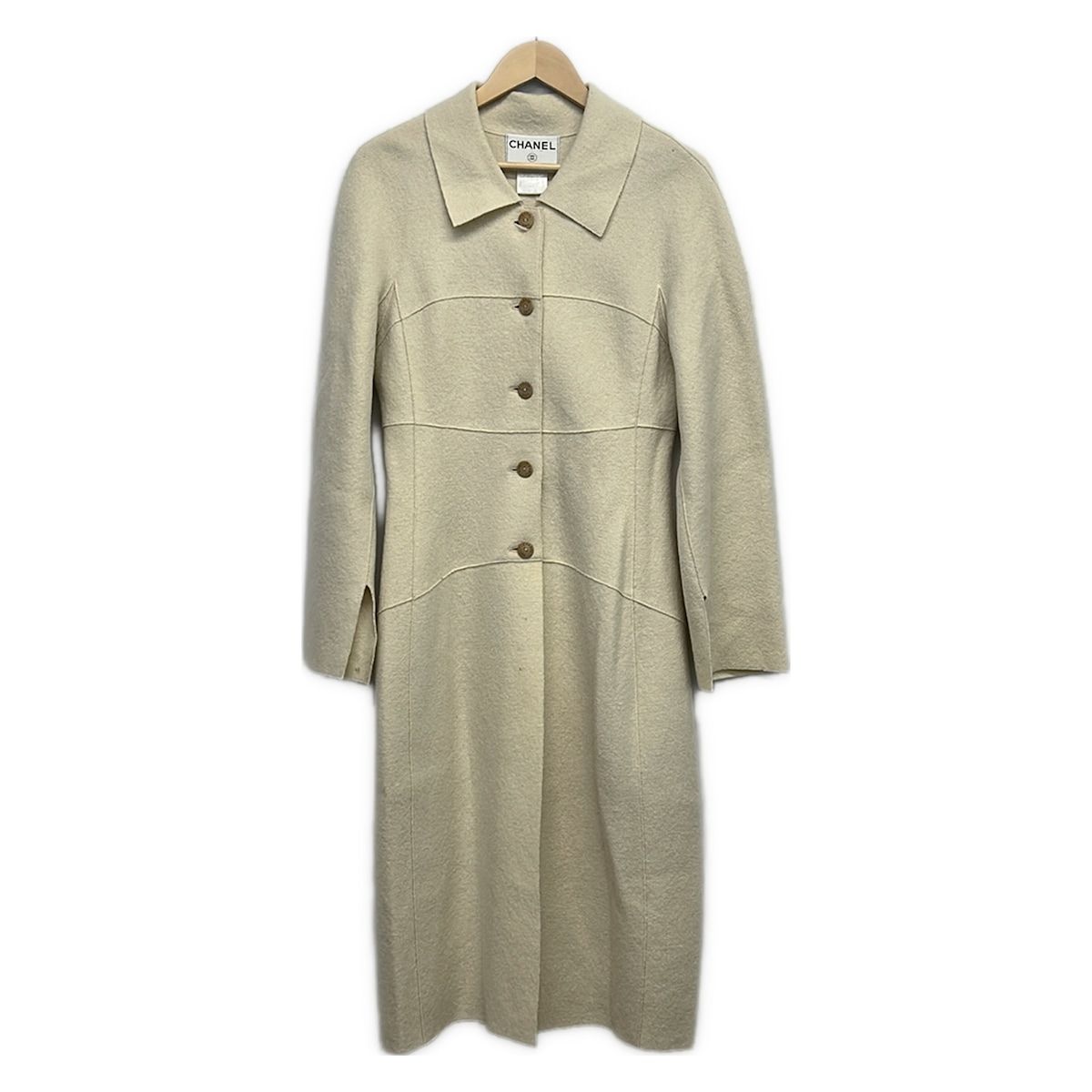 Chanel Coat M Ivory 38