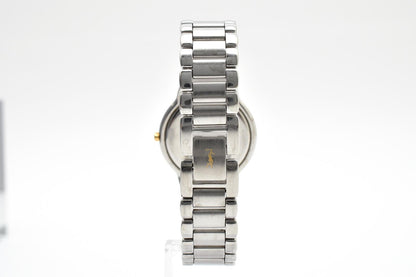 Saint Laurent Yves Two-tone Quartz Watch Navy Dial Stainless Bracelet — view 7