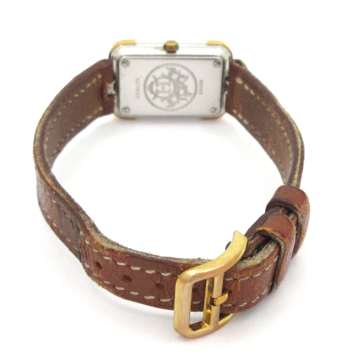 Hermes Watch Croazur Leather Strap Gold — view 3