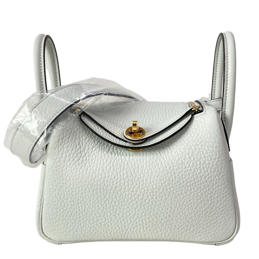 Hermes Shoulder Bag Lindy Mini Blue Pale Gold 2-Way