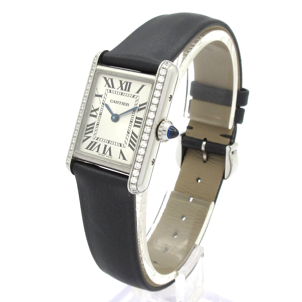 Cartier Watch Tank Must SM SS Diamond Bezel Silver — view 2