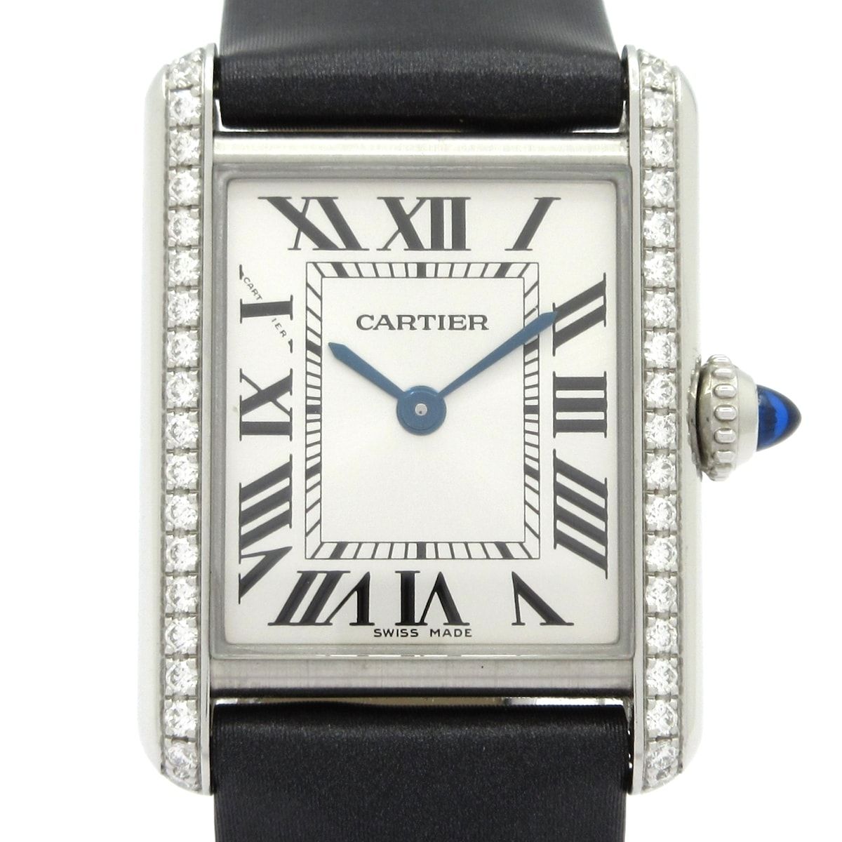 Cartier Watch Tank Must SM SS Diamond Bezel Silver