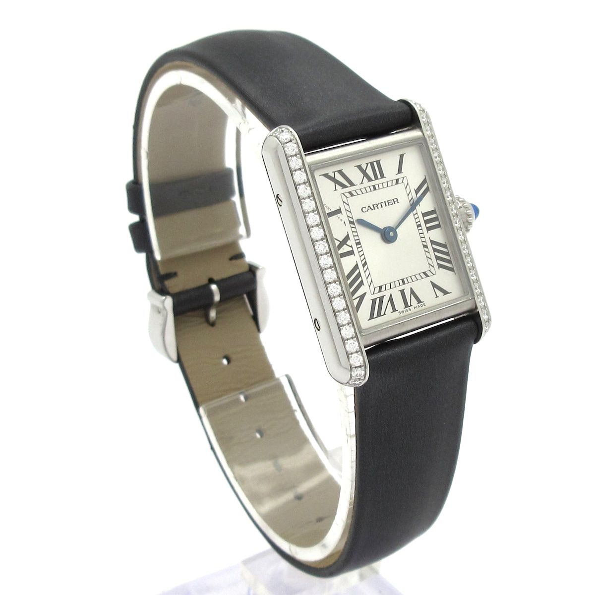 Cartier Watch Tank Must SM SS Diamond Bezel Silver — view 3