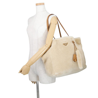 Prada Tote Bag Shearling Suede Fur — view 4