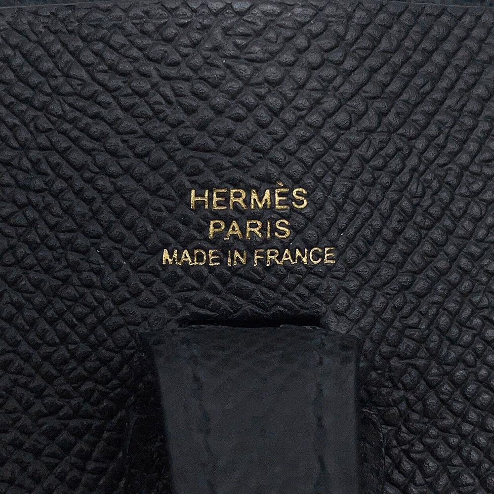 Hermes Shoulder Bag Evelyne TPM Sellier Black Gold Epsom — view 7