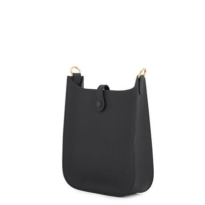 Hermes Shoulder Bag Evelyne TPM Sellier Black Gold Epsom — view 2