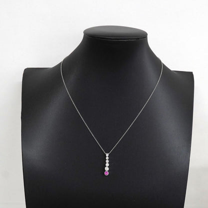 Tiffany & Co Necklace Jazz Graduated Platinum Diamond Pink Sapphire — view 7